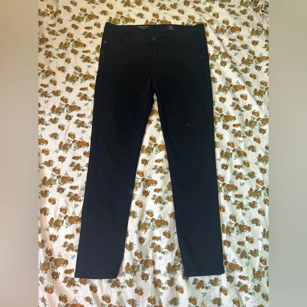 AG Adriano Goldschmied Maternity Prima Cigarette‎ Leg Jeans in Black Size 29